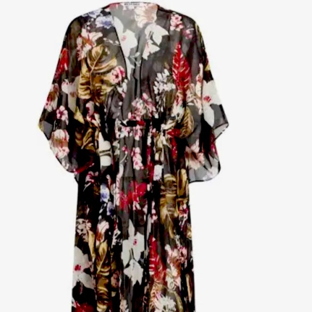 Walter Baker Tulum Caftan Floral Swim Cover Up